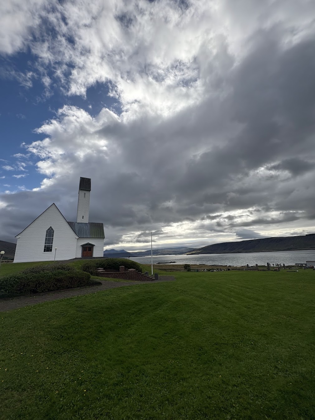 Small church in the Icelandic countryside