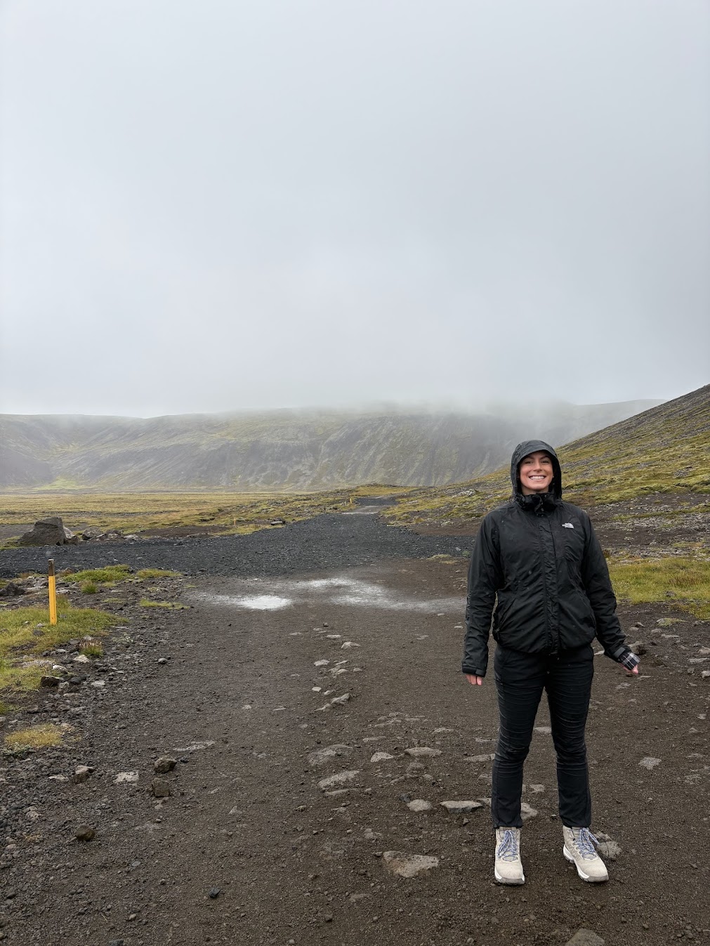 Courtney before the volcano hike